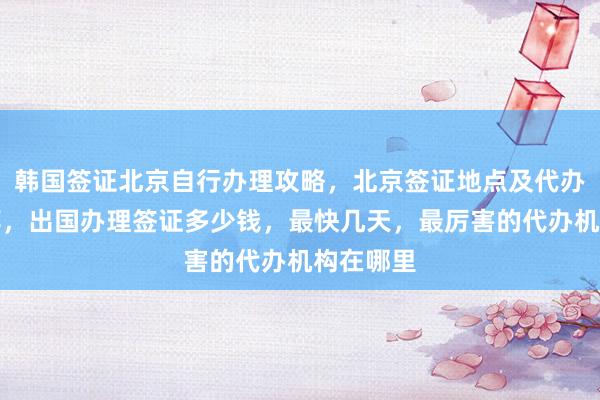 韩国签证北京自行办理攻略，北京签证地点及代办公司推荐，出国办理签证多少钱，最快几天，最厉害的代办机构在哪里