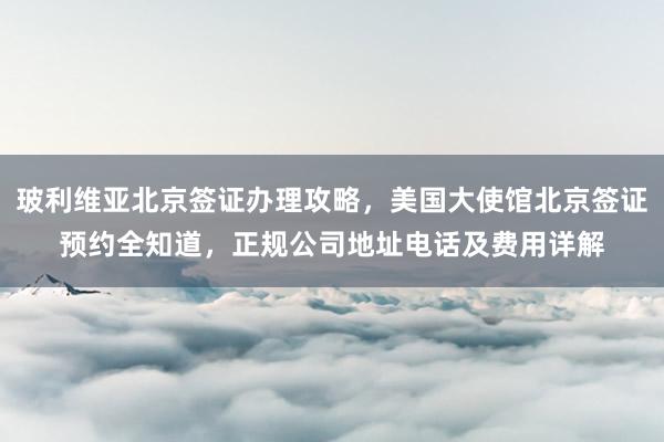 玻利维亚北京签证办理攻略，美国大使馆北京签证预约全知道，正规公司地址电话及费用详解