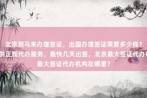 北京到马来办理签证，出国办理签证需要多少钱？华网旅签提供正规代办服务，最快几天出签，北京最大签证代办机构在哪里？